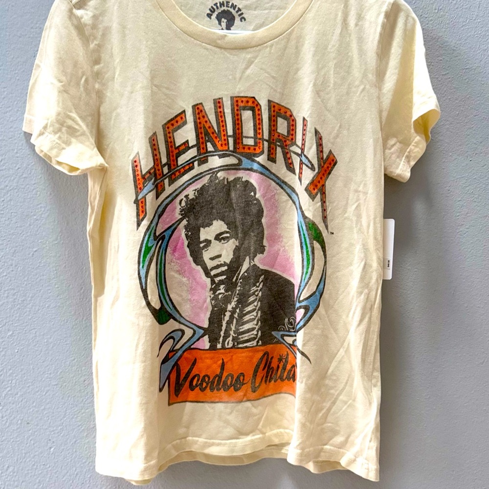 Lucky Brand Authentic Hendrix Tee in Cream